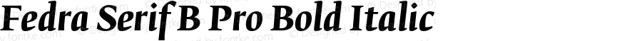 Fedra Serif B Pro Bold Italic