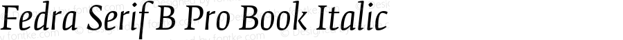 Fedra Serif B Pro Book Italic