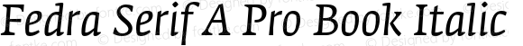 Fedra Serif A Pro Book Italic