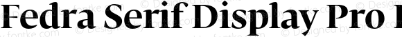 Fedra Serif Display Pro Bold