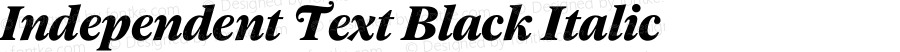 Independent Text Black Italic