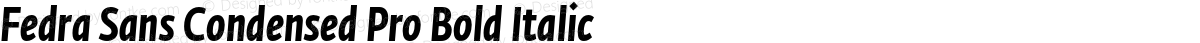 Fedra Sans Condensed Pro Bold Italic