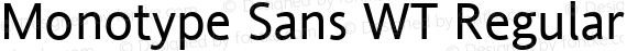 Monotype Sans WT Regular