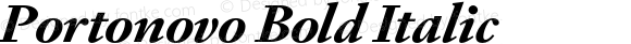 Portonovo Bold Italic