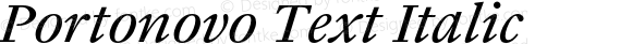 Portonovo Text Italic