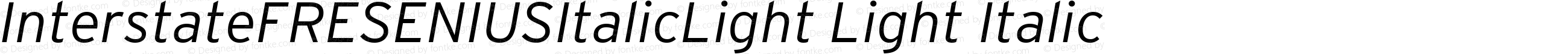 InterstateFRESENIUSItalic_Light Light Italic