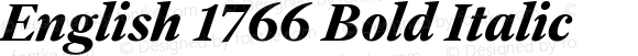 English 1766 Bold Italic