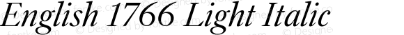 English 1766 Light Italic