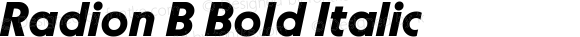 Radion B Bold Italic