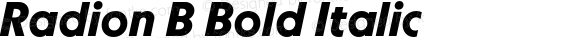 Radion B Bold Italic