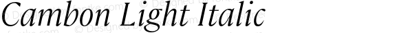 Cambon Light Italic