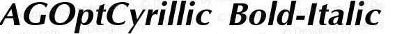 AGOptCyrillic Bold-Italic