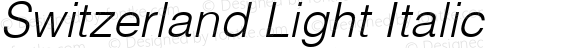 Switzerland Light Italic