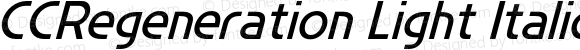 CCRegeneration Light Italic