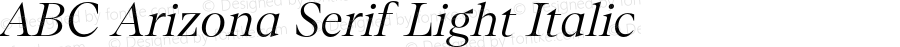 ABC Arizona Serif Light Italic