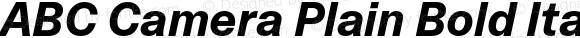 ABC Camera Plain Bold Italic