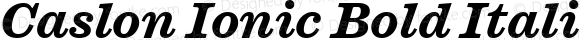 Caslon Ionic Bold Italic