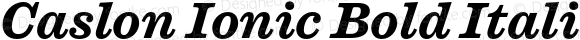 Caslon Ionic Bold Italic