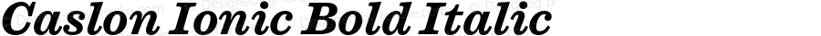 Caslon Ionic Bold Italic