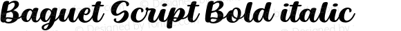 Baguet Script Bold italic