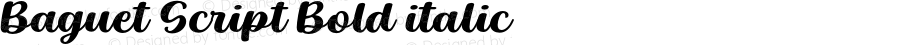 Baguet Script Bold italic