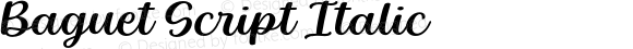 Baguet Script Regular italic