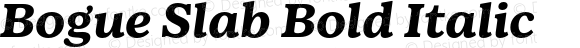 Bogue Slab Bold Italic