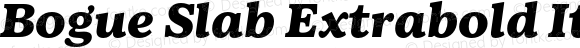 Bogue Slab Extrabold Italic