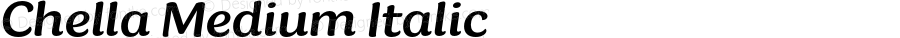 Chella Medium Italic