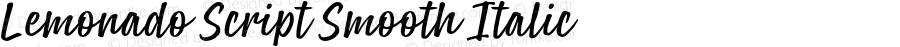 Lemonado Script Smooth Italic