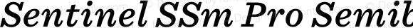 Sentinel SSm Pro Semibold Italic