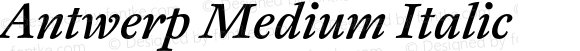 Antwerp Medium Italic