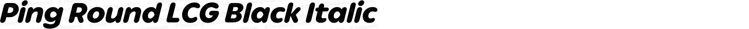 Ping Round LCG Black Italic