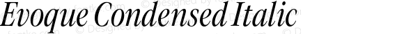 Evoque Condensed Italic