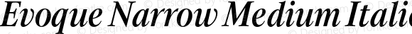 Evoque Narrow Medium Italic