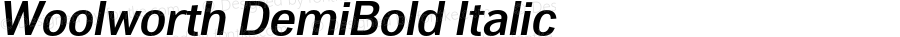 Woolworth DemiBold Italic