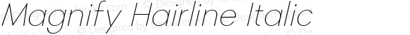 Magnify Hairline Italic