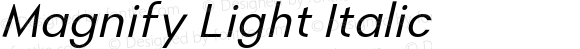 Magnify Light Italic