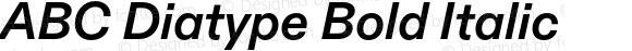 ABC Diatype Bold Italic