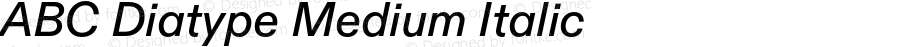 ABC Diatype Medium Italic