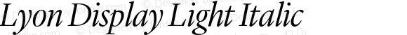 LyonDisplay-LightItalic