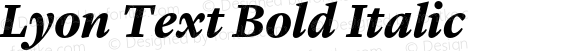 Lyon Text Bold Italic