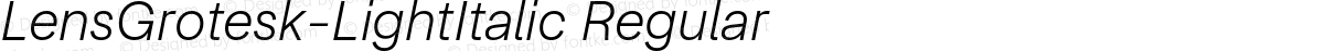 LensGrotesk-LightItalic Regular