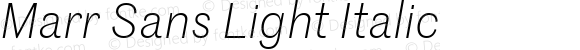 Marr Sans Light Italic