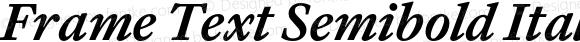 Frame Text Semibold Italic