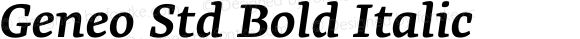 Geneo Std Bold Italic Version 1.6