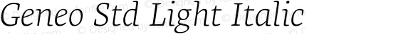 Geneo Std Light Italic