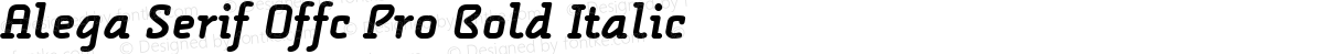 Alega Serif Offc Pro Bold Italic