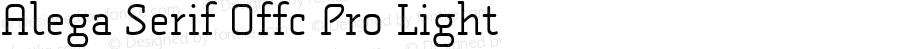 Alega Serif Offc Pro Light