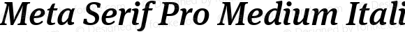 Meta Serif Pro Medium Italic